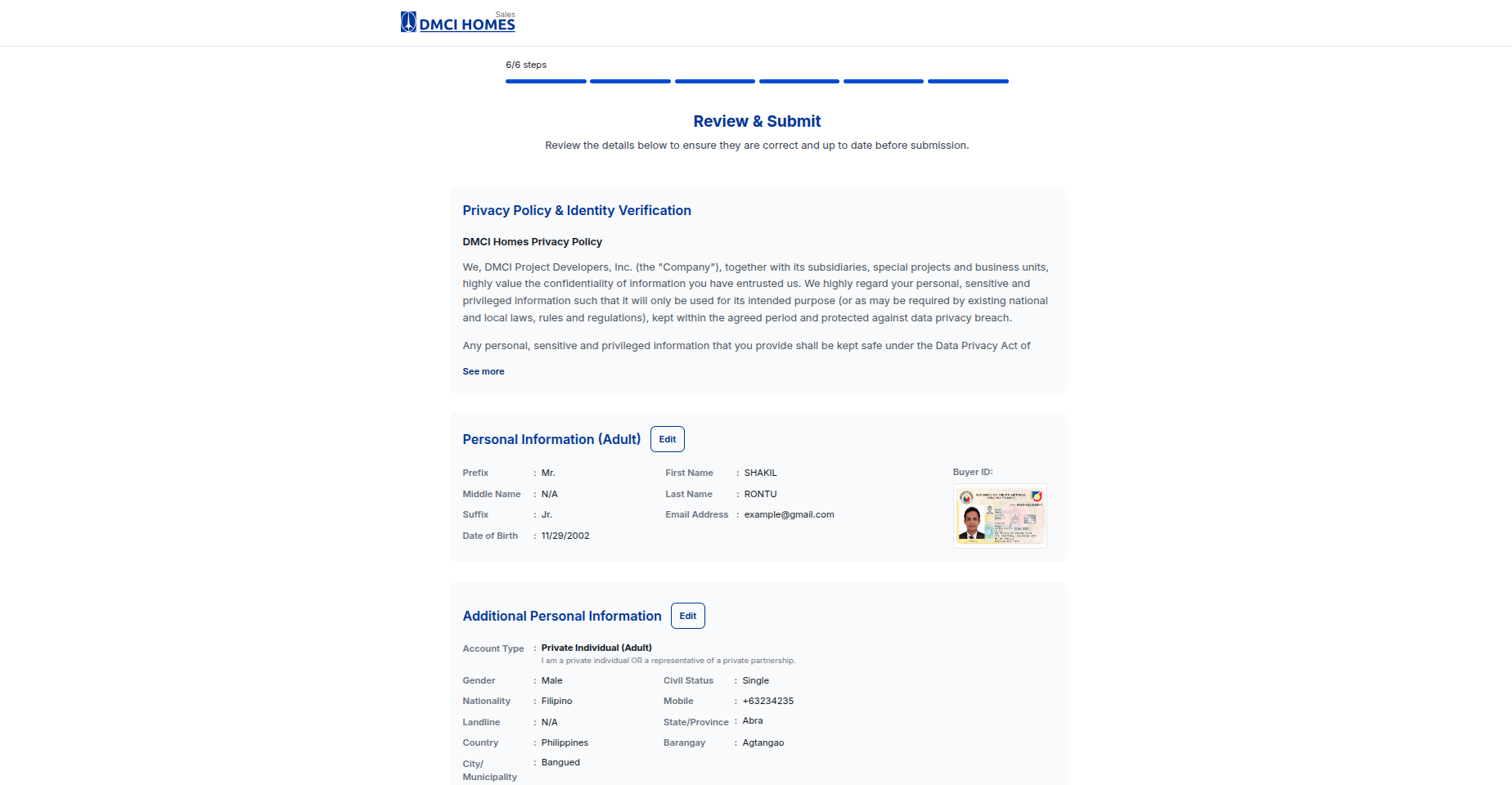 DMCI Sales - Client Registration Form (CRF) screenshot 11
