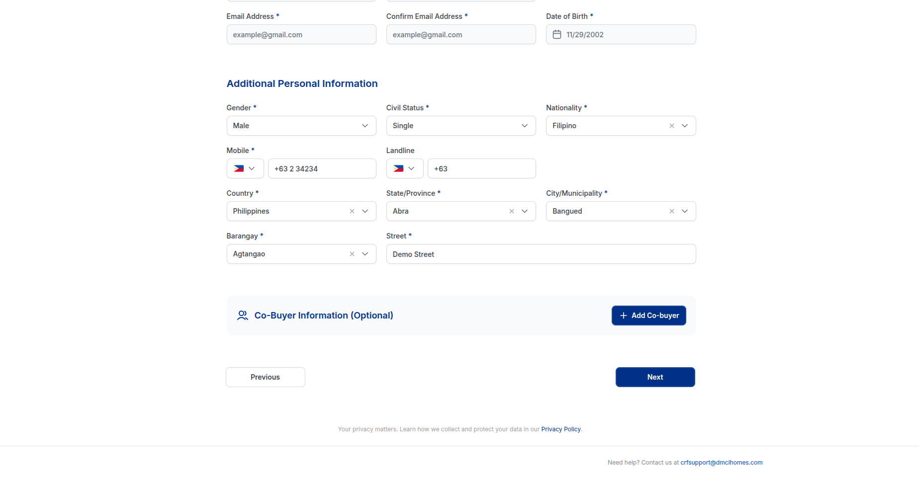 DMCI Sales - Client Registration Form (CRF) screenshot 6