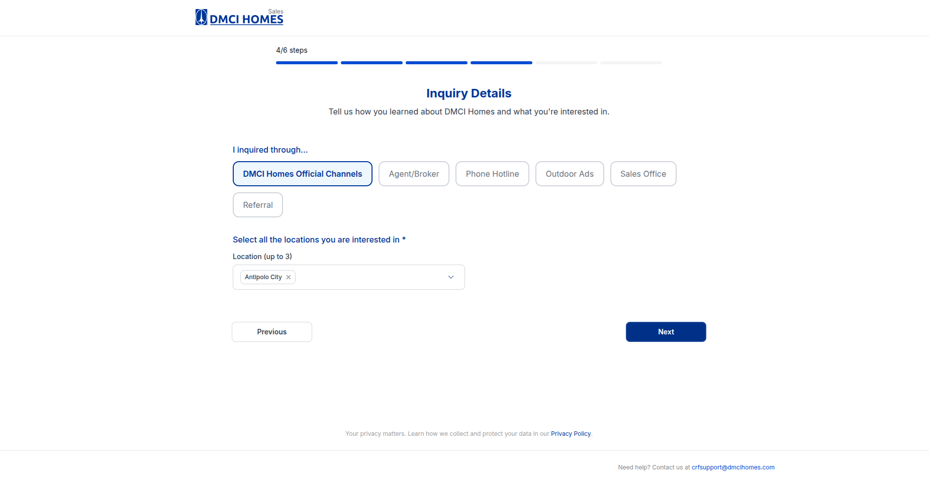 DMCI Sales - Client Registration Form (CRF) screenshot 8